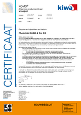 KOMO® Attest-met-productcertificaat