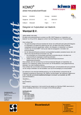 KOMO® attest met productcertificaat